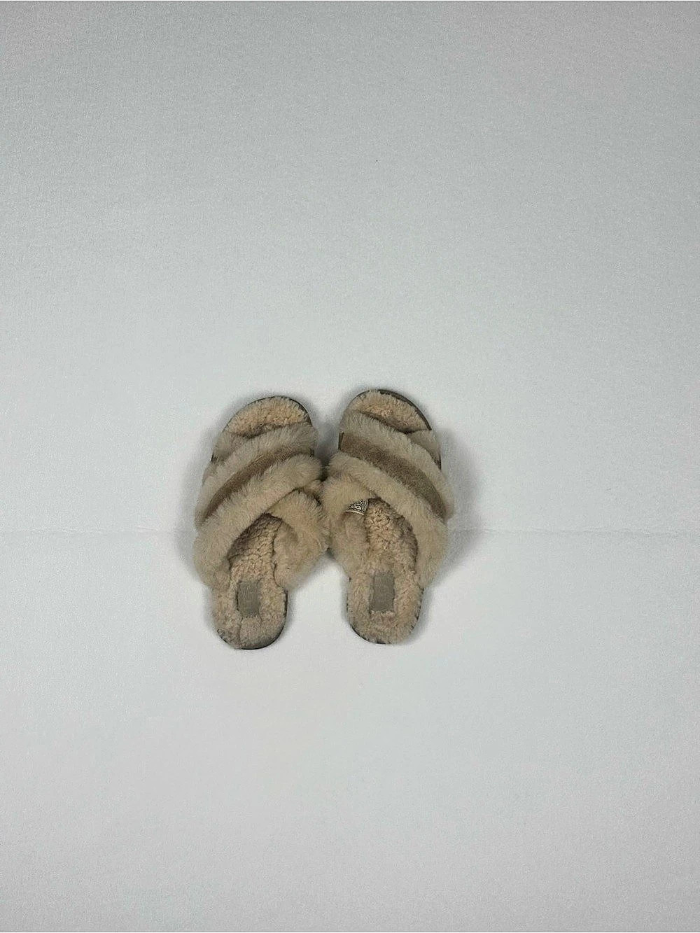UGG Scuffita Sheepskin Slippers Cream Sand